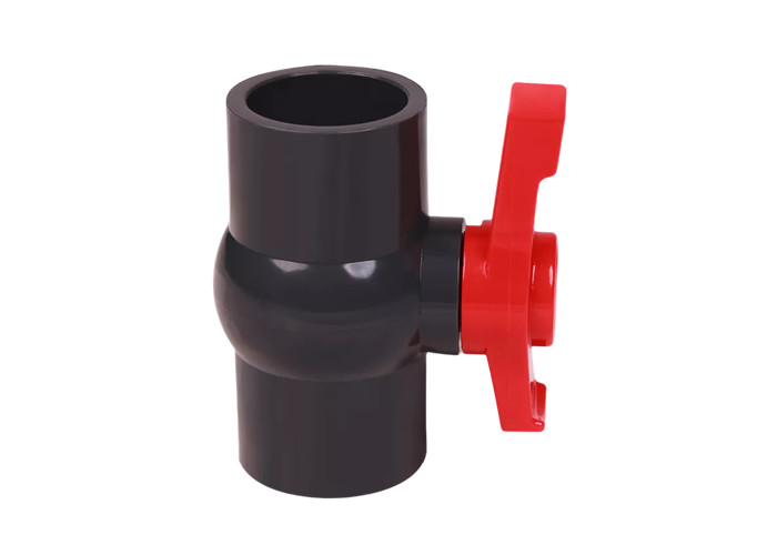 UPVC Compact Square Butterfly Ball Valve Parts With Handle 4 Inch