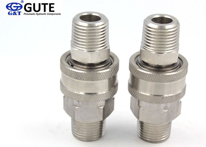 13.8 Mpa Stainless Steel Quick Couplers , 1/4 Inch Straight Through