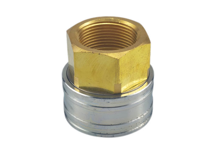 Brass Machining Shut Off Coupling , IATF16949 Oil Drain Couplings