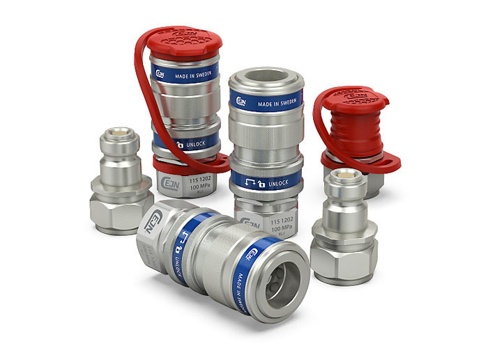 Flow Diameter 2.5mm Hydraulic Quick Connect Couplings 100Mpa 6.0L/Min