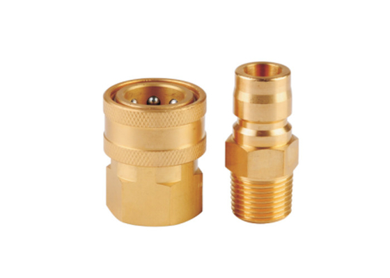 Brass Japanese Style Straight Through Coupler Hydraulic Quick Couplings