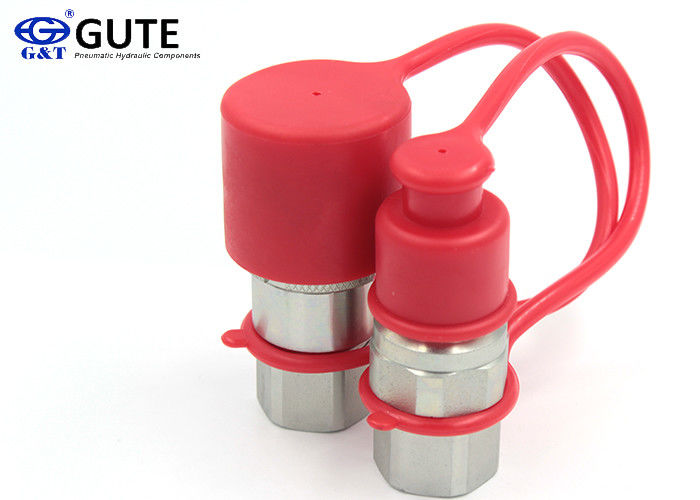 A 1/2 Hydraulic Quick Coupler Male Dust Cap And Female Plug Cover