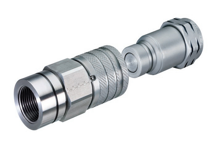 ISO 16028 Flat-Face Couplings – Steel/316L, Ball Lock, 350-400 bar, BSP/NPT/SAE