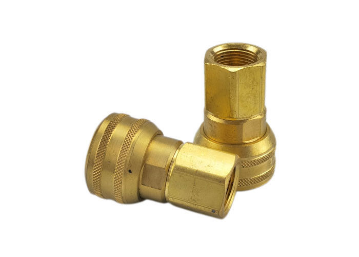 1/4'' Nominal Male End Connections Industrial Interchange Pin Lock Couplings Brass Pneumatic Quick Coupling