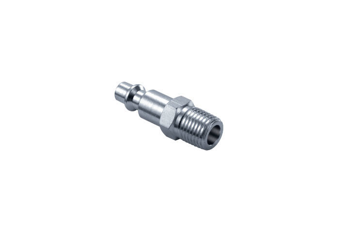 Industrial Interchange pushbutton safety coupling is designed for use with compressed air Pneumatic Quick Coupling