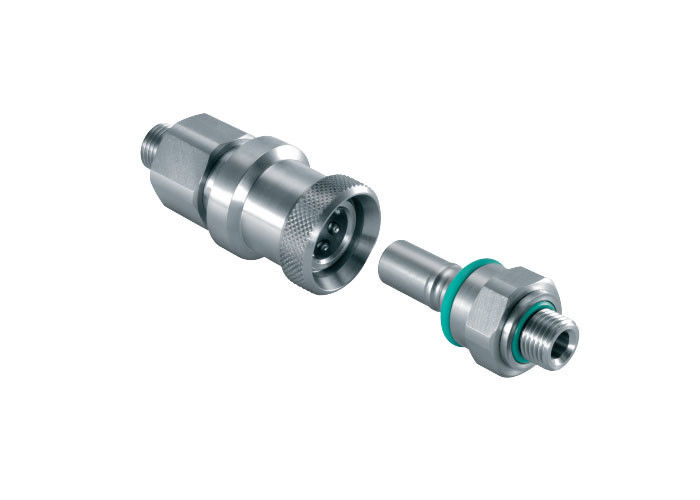 BSPP Connect Under Pressure Flat Face Hydraulic Couplers