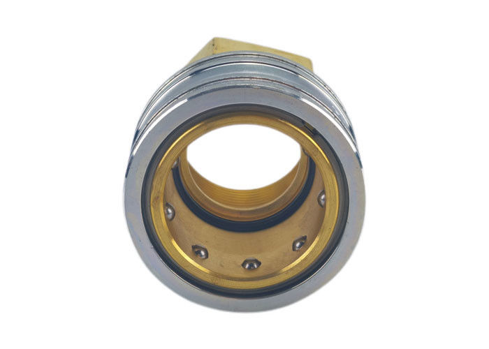 1-1/4'' Brass Non Valved Series Straight Through Coupler