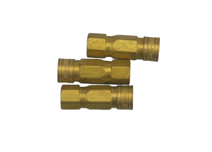 14 Bar Brass Garden Hose Quick Connect , One Way Shut Off Coupling