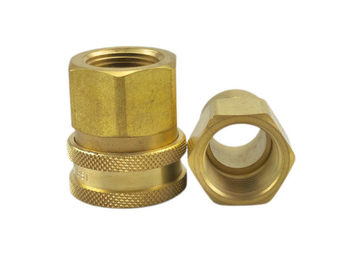 Brass Machining Shut Off Coupling , IATF16949 Oil Drain Couplings