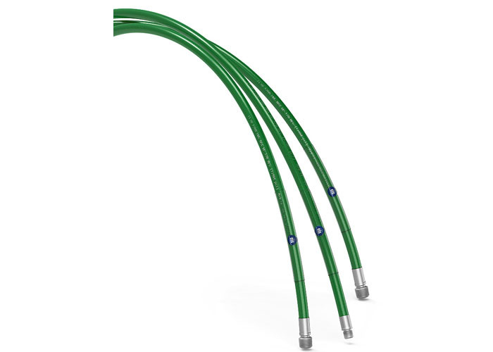 Oil Refining 110Mpa Ultra High Pressure Hose Green Color ID 6.4MM