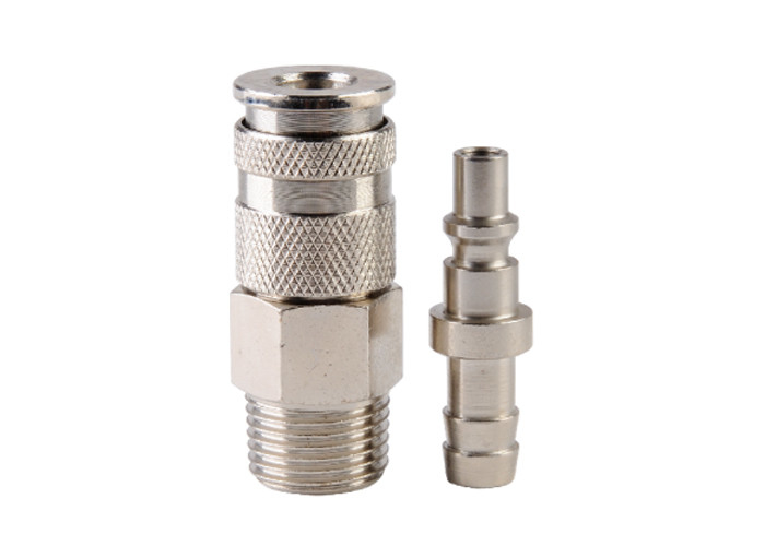 ARO210 Pneumatic Quick Couplings – 1250 L/Min, 35 Bar, Zinc-Plated Steel Shut-Off Connectors