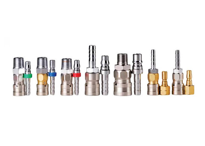 Close Type Pneumatic Quick Coupling Brass For Shipping Thread Connection