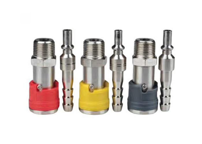 Brass Close Type Pneumatic Quick Coupling 1.0Mpa Male Connection