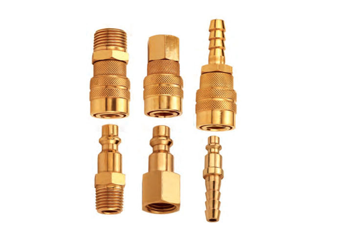 LAM Pneumatic Brass Quick Coupling High Flow Single Shut Off